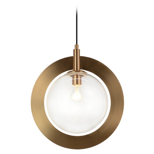 Astro Aged Gold Pendant by Matteo Lighting