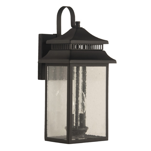 Crossbend Textured Black Outdoor Wall Light by Craftmade Lighting