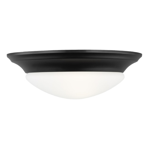 Generation Lighting Nash 11.50-Inch Midnight Black Flush Mount by Generation Lighting 75434-112