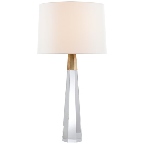 Visual Comfort Signature Collection Aerin Olsen Table Lamp in Crystal & Antique Brass by Visual Comfort Signature ARN3026CGHABL