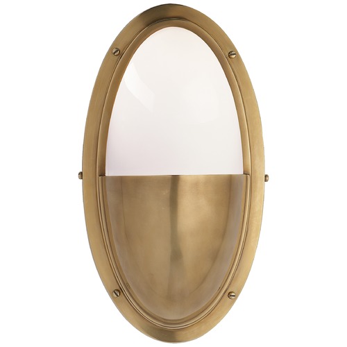 Visual Comfort Signature Collection Thomas OBrien Pelham Oval Wall Light in Brass by Visual Comfort Signature TOB2209HABWG