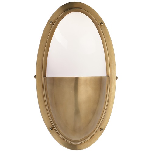 Thomas OBrien Pelham Oval Wall Light in Brass by Visual Comfort Signature