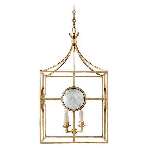 Visual Comfort Signature Collection E.F. Chapman Gramercy Lantern in Gilded Iron by Visual Comfort Signature CHC2186GI