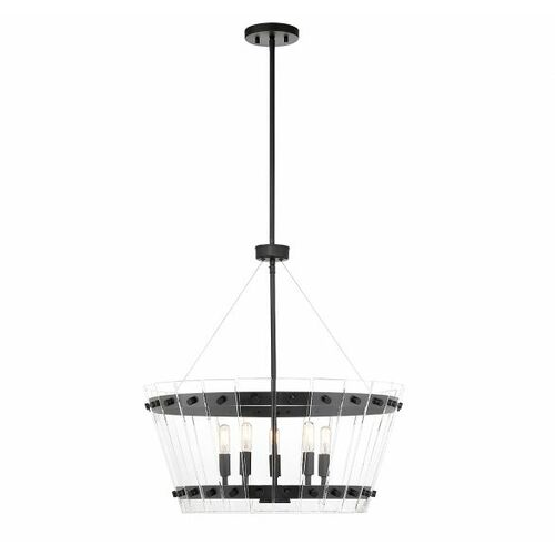 Savoy House Ventari 5-Light Pendant in Matte Black by Savoy House 7-8857-5-89