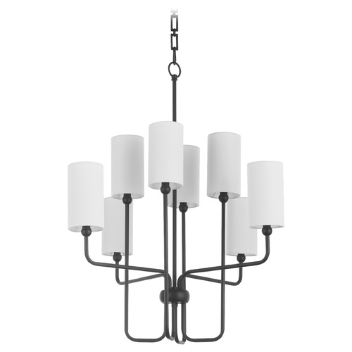 Quorum Lighting Charlotte Matte Black Chandelier by Quorum Lighting 698-8-59