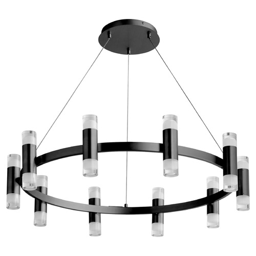 Oxygen Oxygen Alarum Black LED Pendant Light with Cylindrical Shade 3-6095-15
