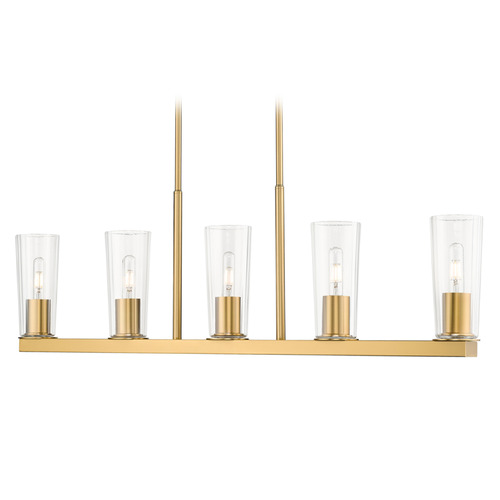 Z-Lite Titus Modern Gold Island Light with Conical Shade