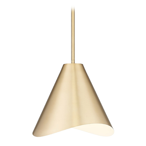 Z-Lite Z-Lite Aria Modern Gold Pendant Light with Conical Shade 1952P12-MGLD