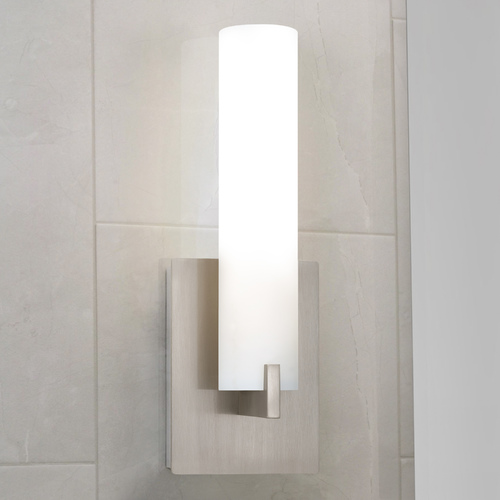 Tube LED Sconce in Brushed Nickel by George Kovacs