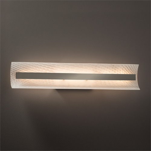 Justice Design Group Justice Design Group Fusion Brushed Nicke LED Vertical Bathroom Light FSN-8625-WEVE-NCKL