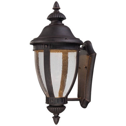 Seeded Glass LED Outdoor Wall Light Bronze by Minka Lavery