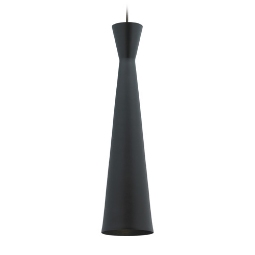 Windsor 12V LED Pendant in Black & Antique Bronze by Visual Comfort Modern