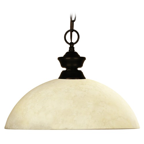 Z-Lite Challenger Bronze Pendant by Z-Lite 100701BRZ-DGM14