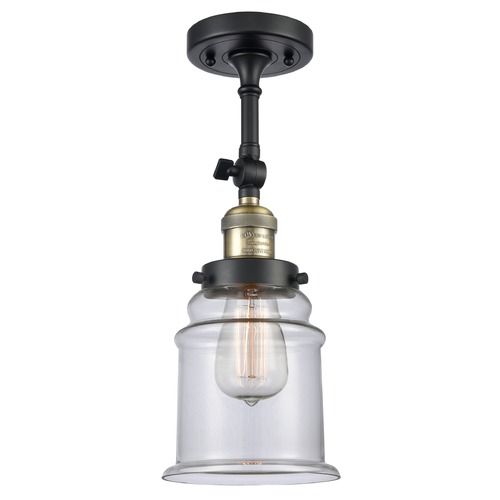 Innovations Lighting Innovations Lighting Canton Black Antique Brass Semi-Flushmount Light 201F-BAB-G182