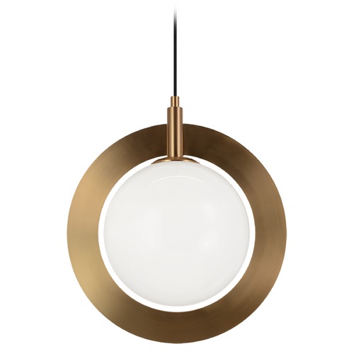 Astro Aged Gold Pendant by Matteo Lighting