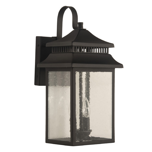 Crossbend Textured Black Outdoor Wall Light by Craftmade Lighting
