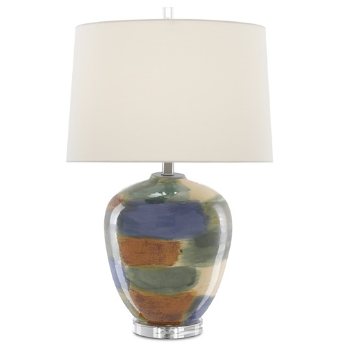 Rainbow Table Lamp with Ivory Shade by Currey & Company