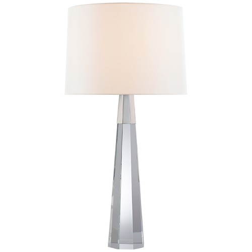 Visual Comfort Signature Collection Aerin Olsen Table Lamp in Crystal & Polished Nickel by Visual Comfort Signature ARN3026CGPNL