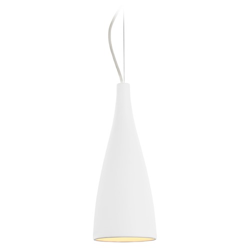 Visual Comfort Signature Collection Barbara Barry Nimbus Tall Pendant in Matte White by Visual Comfort Signature BBL5136WHT