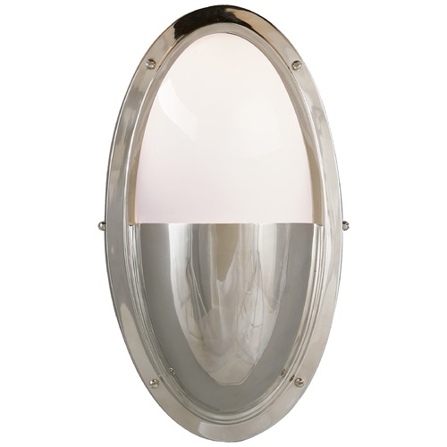 Visual Comfort Signature Collection Thomas OBrien Pelham Oval Wall Light in Nickel by Visual Comfort Signature TOB2209PNWG