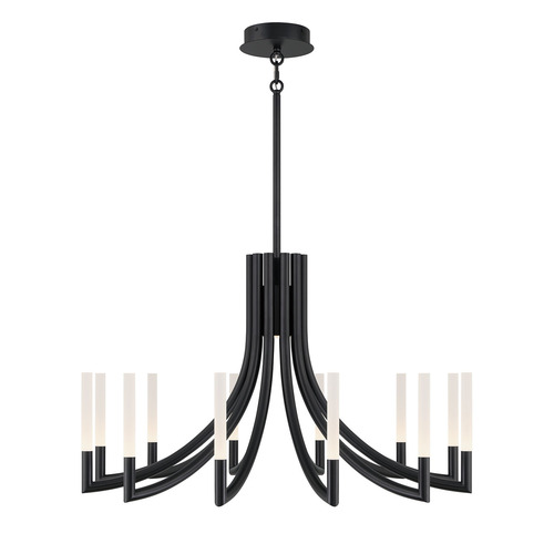 Olette 36-Inch LED Chandelier in Matte Black by Eurofase Lighting