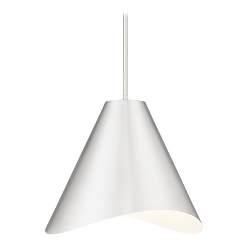 Z-Lite Aria Brushed Nickel Pendant Light with Conical Shade