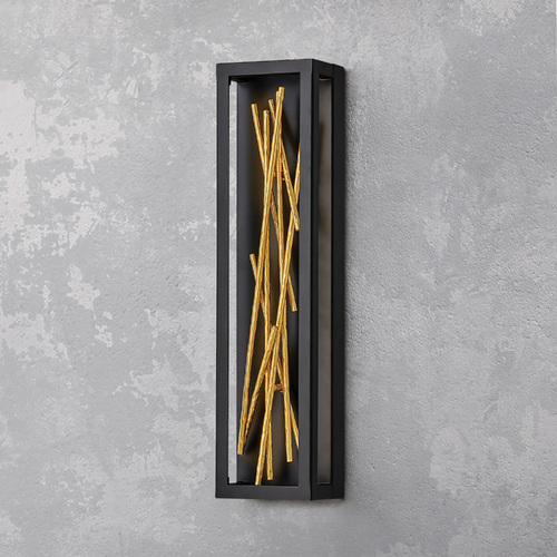 Styx 24-Inch Wall Sconce in Black & Gilded Gold by Fredrick Ramond