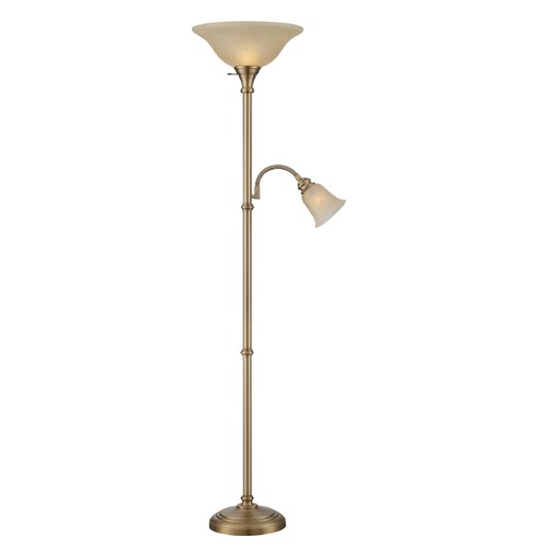 Henley Antique Brass Torchiere Lamp by Lite Source Lighting