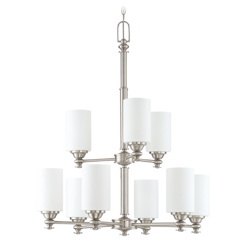 Dardyn 35-Inch High Brushed Polished Nickel Chandelier by Craftmade Lighting