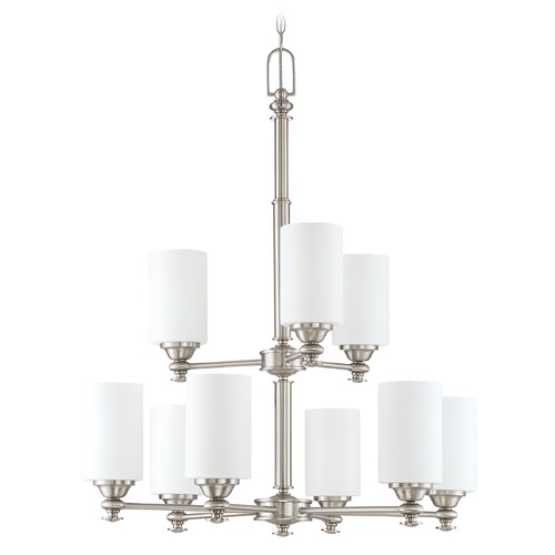 Craftmade Lighting Dardyn 35-Inch High Brushed Polished Nickel Chandelier by Craftmade Lighting 49829-BNK