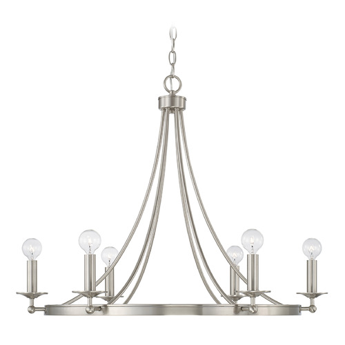 Capital Lighting Tempe 6-Light Chandelier in Brushed Nickel by Capital Lighting AA1005BN