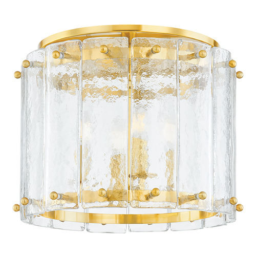 Corbett Lighting Rio Vintage Polished Brass LED Flushmount Light