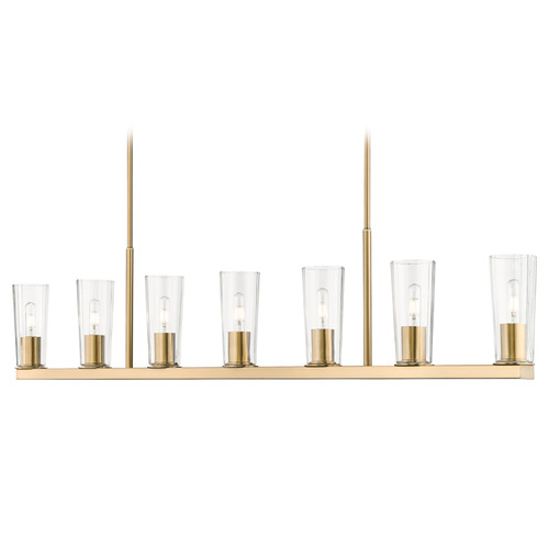 Z-Lite Z-Lite Titus Modern Gold Island Light with Conical Shade 826-7L-MGLD