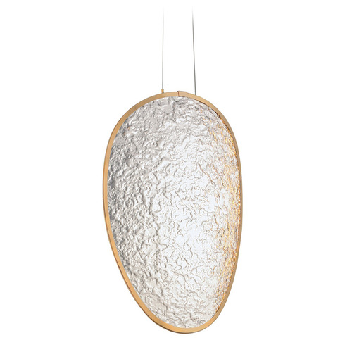 ET2 Lighting ET2 Moonscapes Brushed Champagne LED Pendant Light with Curved Panel Shade E24972-BCN