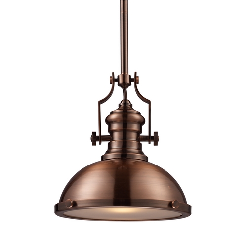 Pendant Light In Antique Copper Finish 66144 1 Destination Lighting Pendant Light In Antique Copper Finish