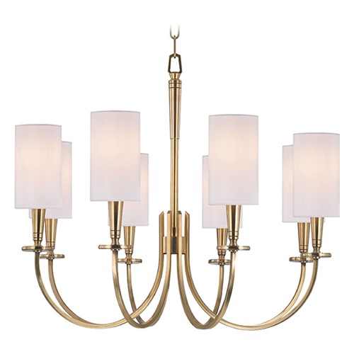 Mason 8-Light Chandelier in Aged Brass by Hudson Valley Lighting