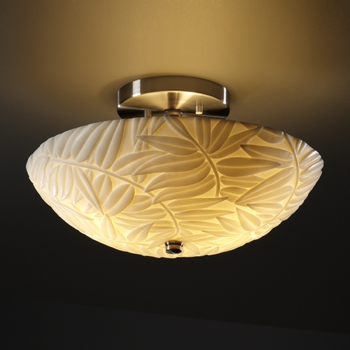 Justice Design Group Justice Design Group Porcelina Collection Semi-Flushmount Light PNA-9690-35-BMBO-NCKL