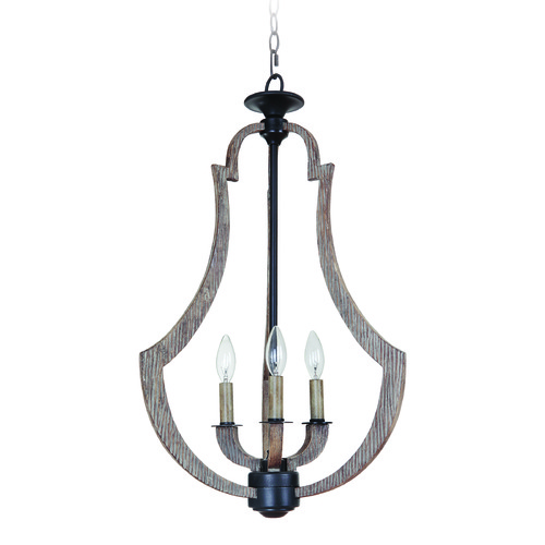 Winton 16.50-Inch Chandelier in Weathered Pine by Craftmade Lighting