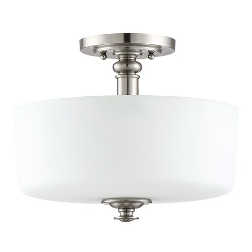 Dardyn 13-Inch Semi-Flush Mount in Brushed Polished Nickel by Craftmade Lighting