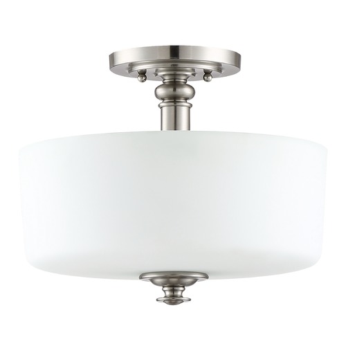 Craftmade Lighting Dardyn 13-Inch Semi-Flush Mount in Brushed Polished Nickel by Craftmade Lighting 49853-BNK