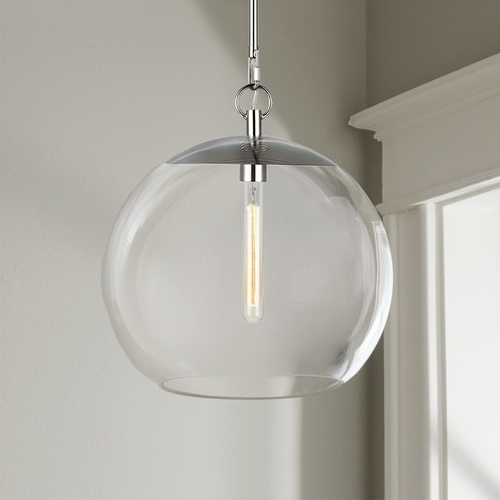 Chapman & Meyers Atlantic 16-Inch Polished Nickel Pendant by Visual Comfort Studio