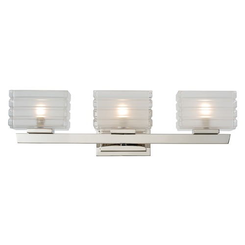 Victoria LED 3-Light Vanity Light in Polished Nickel by Kalco Lighting