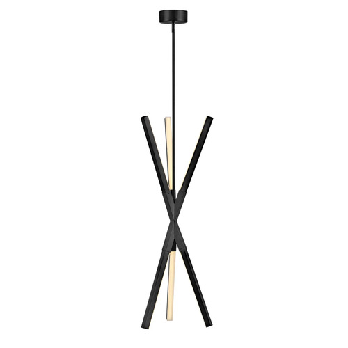 Fredrick Ramond Rae LED Pendant in Jetted Black by Fredrick Ramond FR30617BLK