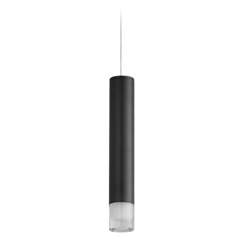 Oxygen Alarum Black LED Pendant Light with Cylindrical Shade