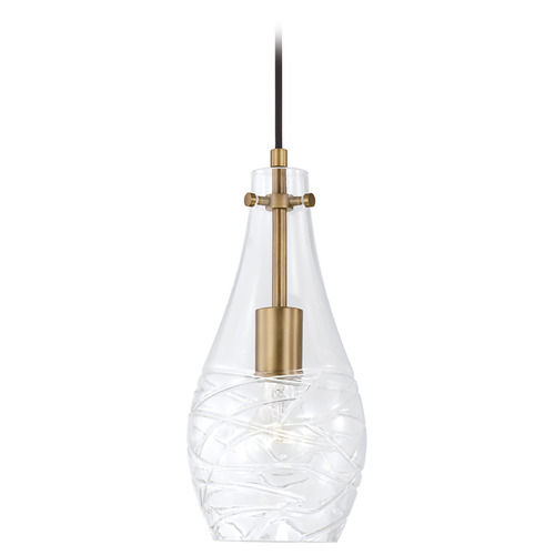 Kier 6-Inch Mini Pendant in Aged Brass by Capital Lighting
