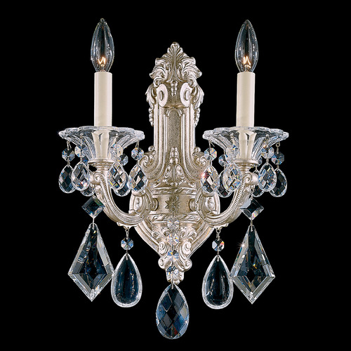 Schonbek Worldwide Lighting La Scala Antique Silver Sconce