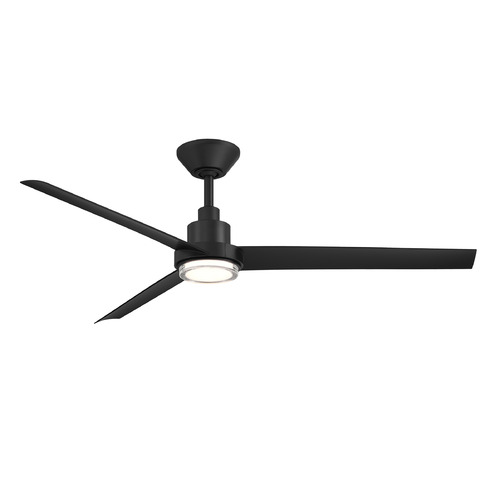 Modern Forms by WAC Lighting Modern Forms Bolo Matte Black LED Ceiling Fan with Light FR-W2501-56L-MB