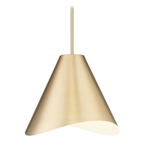 Z-Lite Z-Lite Aria Modern Gold Pendant Light with Conical Shade 1952P18-MGLD