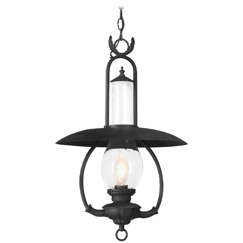 Troy Lighting La Grange Soft Off Black Outdoor Hanging Light