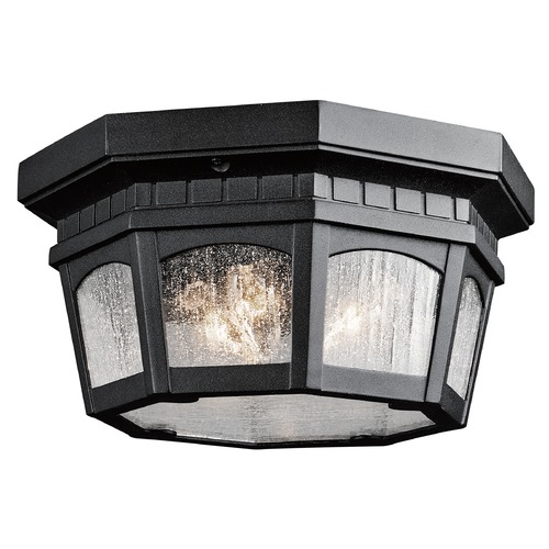 Kichler Lighting Courtyard 12.25-Inch Black Outdoor Flush Mount by Kichler Lighting 9538BKT